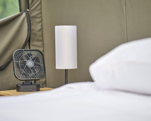 bed with fan